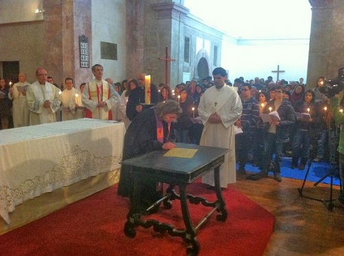 A pastora Sandra Reis, da Igreja Presbiteriana